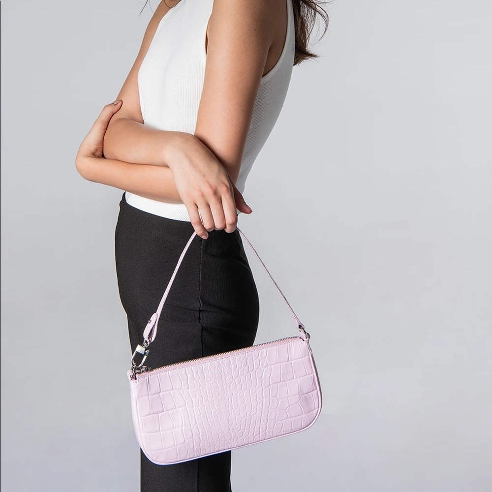 BY FAR Rachel Pink Croco Bag 👛
